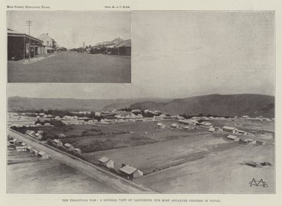 De Transvaal Oorlog, een Algemeen Uitzicht op Ladysmith, Onze Meest Geavanceerde Positie in Natal door Charles Auguste Loye